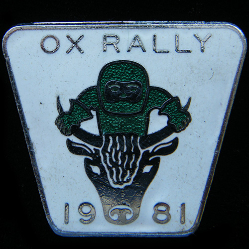 Ox Rally pin badge