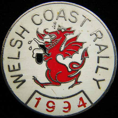Welsh Coast Rally pin badge
