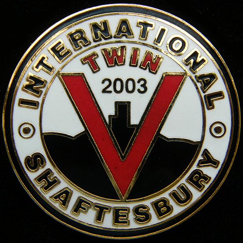 International V Twin Rally pin badge