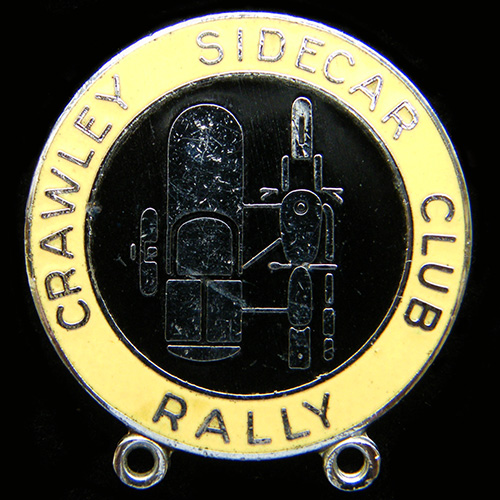 Crawley Sidecar Club Rally pin badge