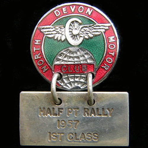 North Devon Motor Club Rally pin badge