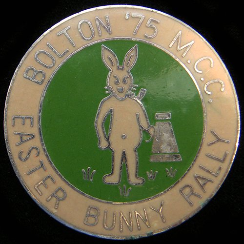 Easter Bunny Rally pin badge