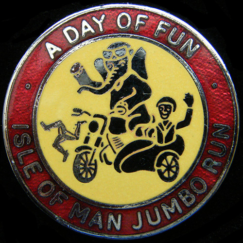 Isle of Man Jumbo Run lapel badge