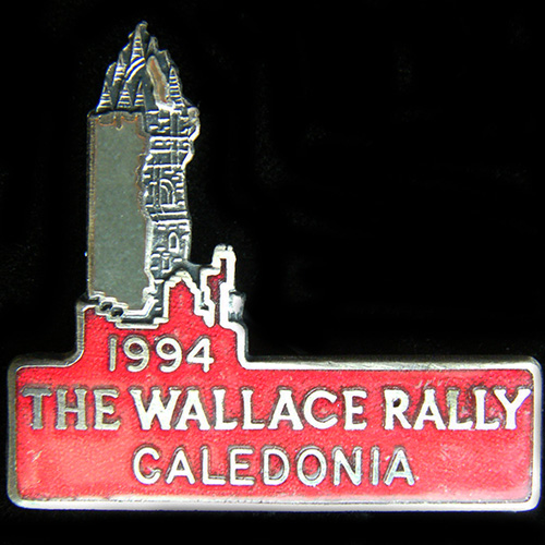 Wallace Rally pin badge