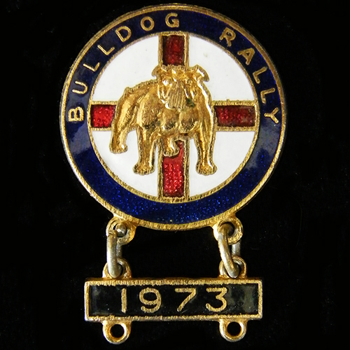 Bulldog Rally lapel badge