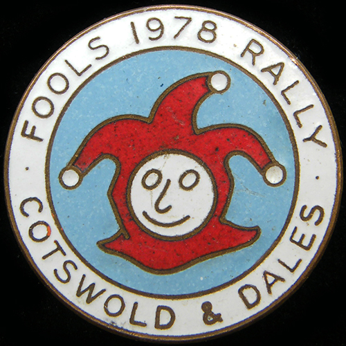 Fools Rally pin badge