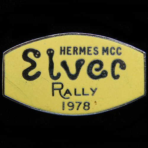Elver Rally pin badge