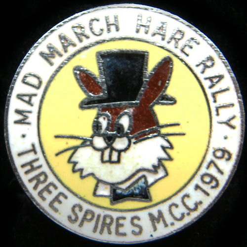 Mad March Hare Rally pin badge