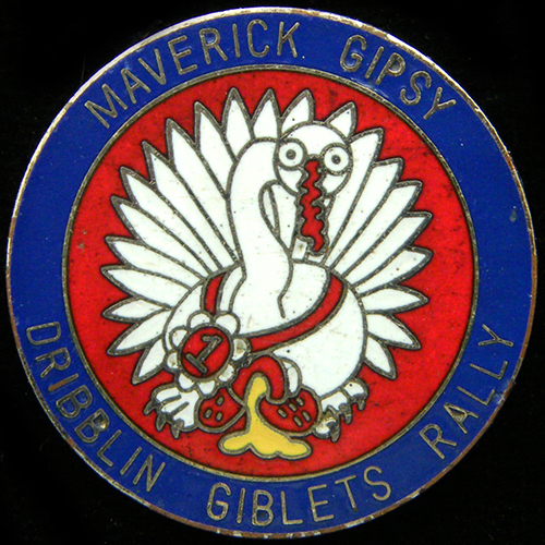 Dribblin Giblets Rally pin badge