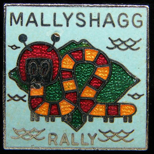 Mallyshagg Rally pin badge