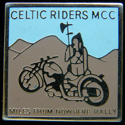 Miles from Nowhere Rally pin badge