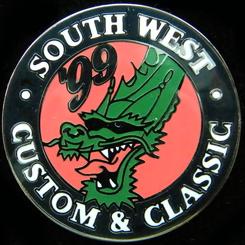 South West Custom & Classic Show pin badge