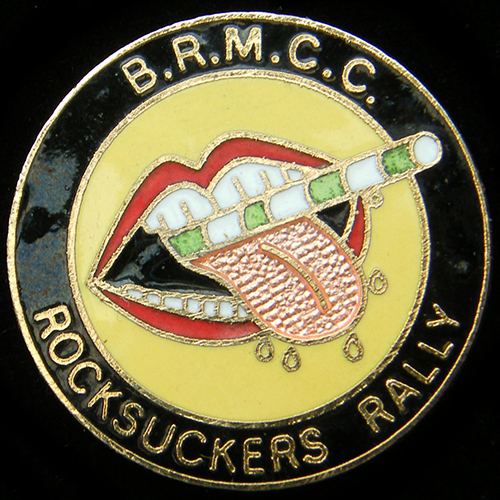 Rocksuckers Rally pin badge