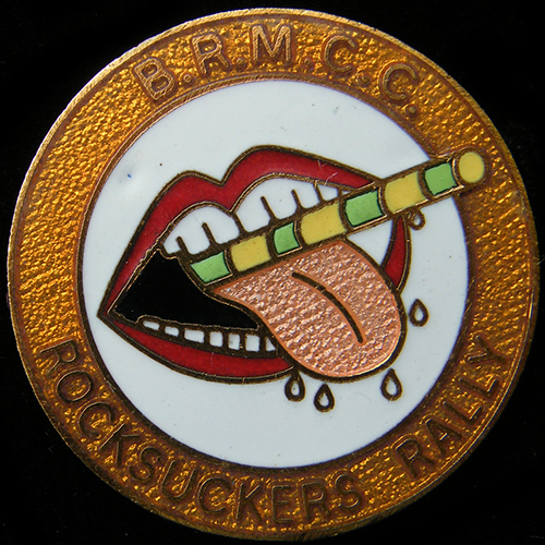 Rocksuckers Rally pin badge