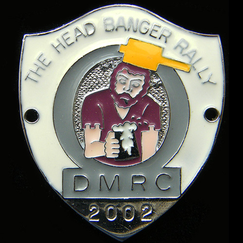 Head Banger Rally pin badge