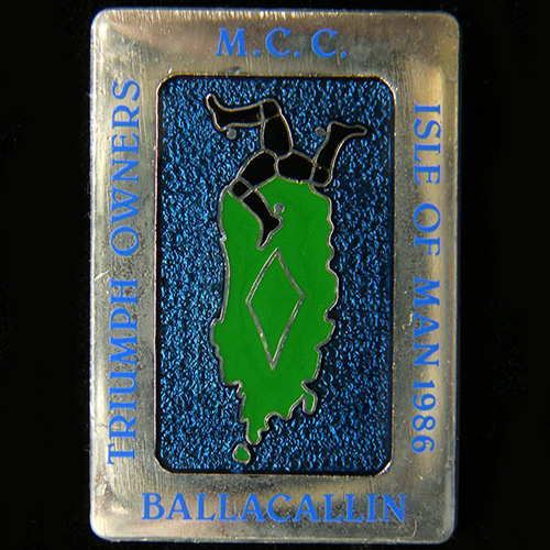 Triumph Owners M C C pin badge