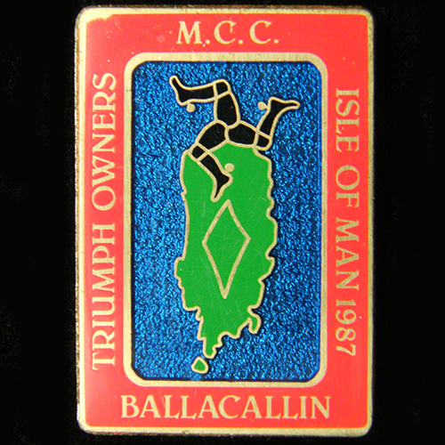 Triumph Owners M C C pin badge