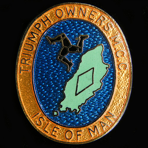 Triumph Owners M C C pin badge