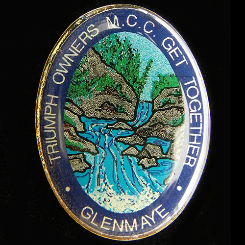 Triumph Owners M C C pin badge