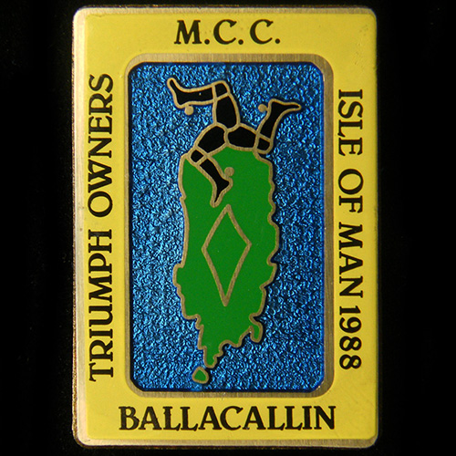 Triumph Owners M C C pin badge