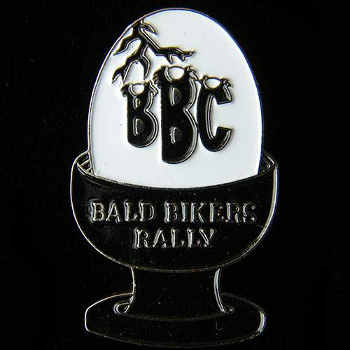 Bald Bikers Rally pin badge