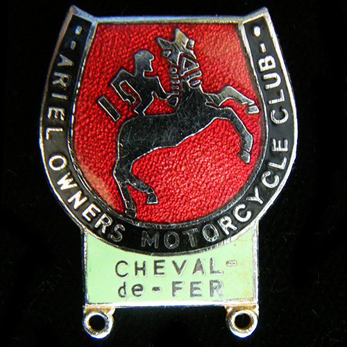 Ariel Owners Motorcycle Club pin badge