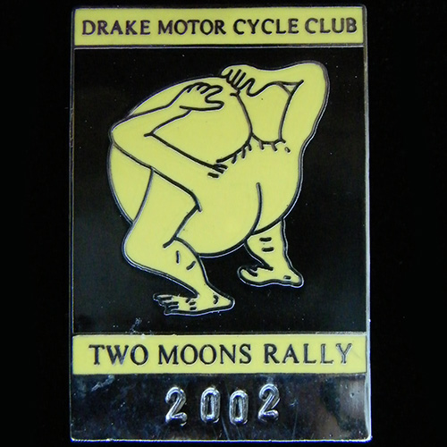 Two Moons Rally pin badge