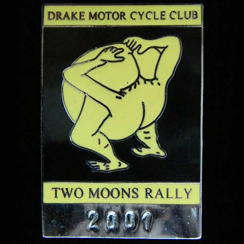 Two Moons Rally pin badge