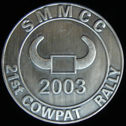 Cowpat Rally pin badge