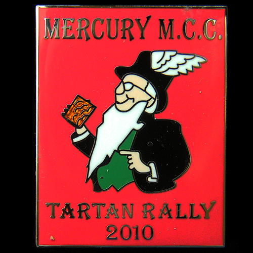 Tartan Rally pin badge