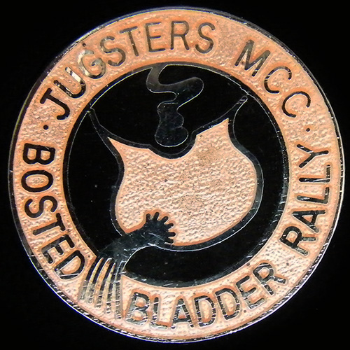 Bosted Bladder Rally pin badge