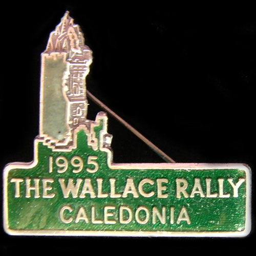 Wallace Rally pin badge