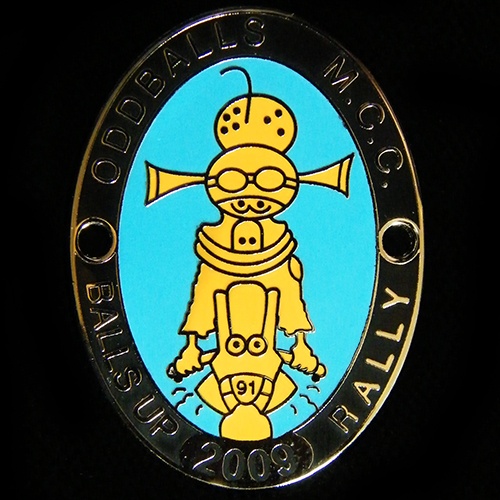 Balls Up Rally pin Badge