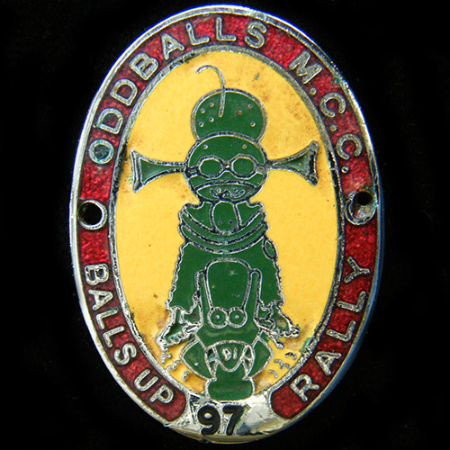 Balls Up Rally pin Badge