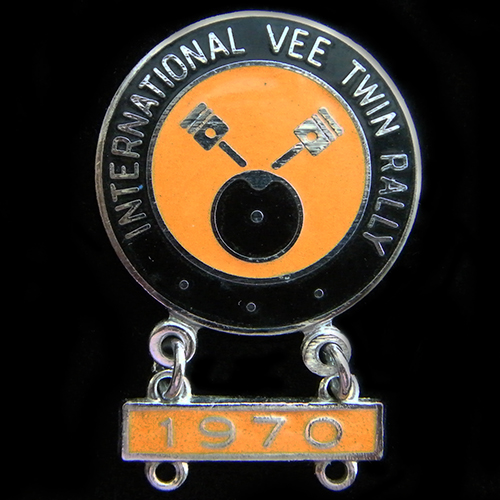 International V Twin Rally pin badge