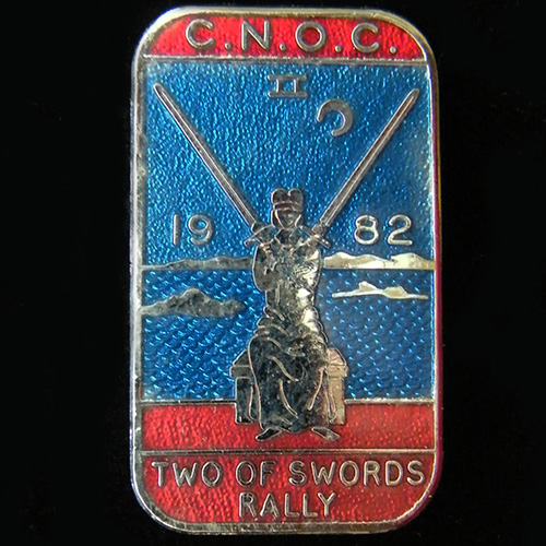 Two of Swords Rally pin badge