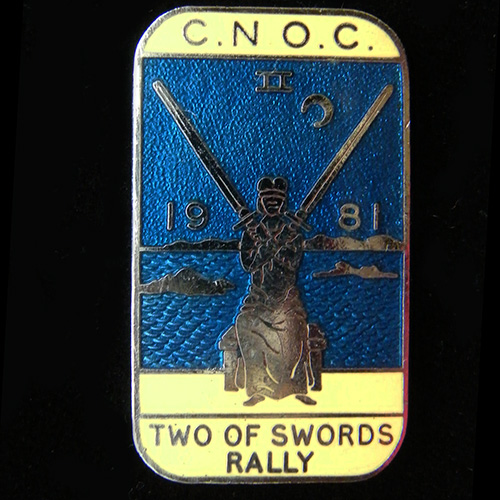 Two of Swords Rally pin badge
