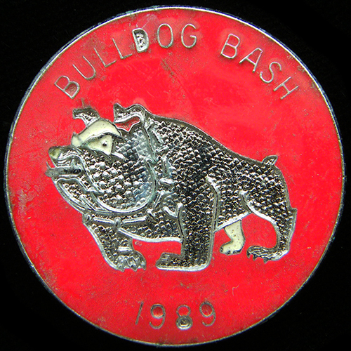 Bulldog Bash 1989  pin badge