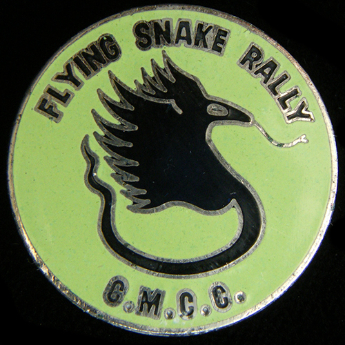 Flying Snake Rally pin badge