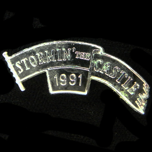 Stormin' the Castle Rally pin badge
