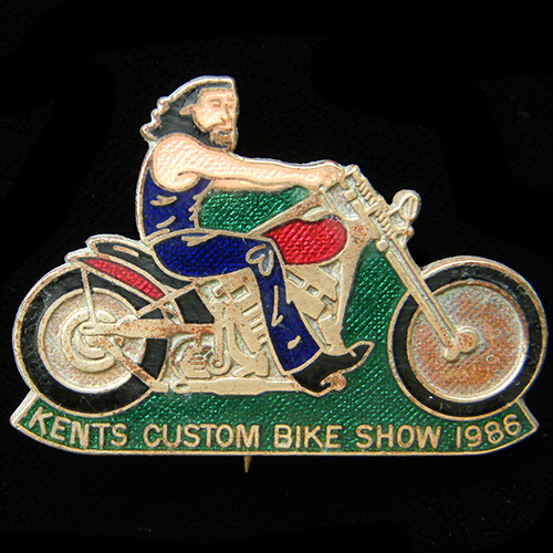 Kents Custom Bike Show 1986 lapel badge