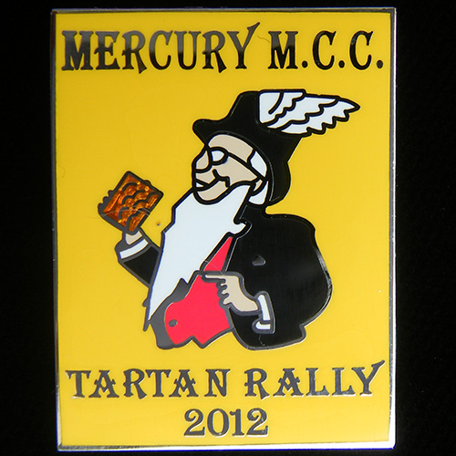Tartan Rally pin badge