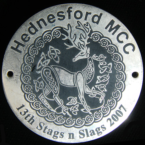 Stags & Slags Rally pin badge