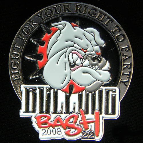 Bulldog Bash 2008  pin badge