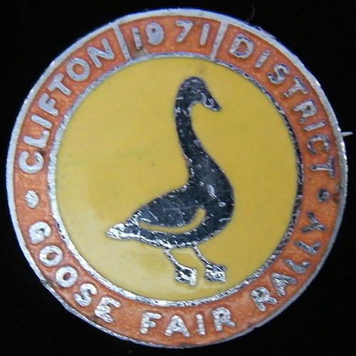 Goose Fair Rally pin badge
