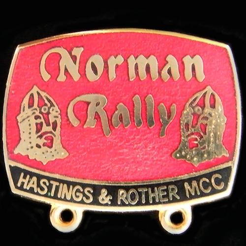 Norman Rally pin badge