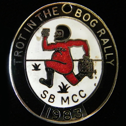 Trot in the Bog Rally pin badge