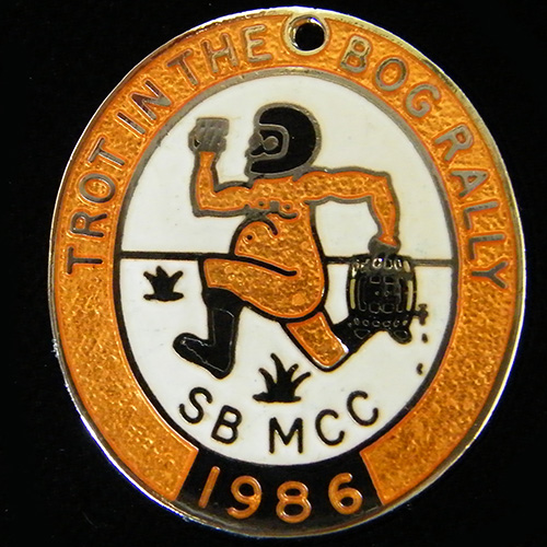 Trot in the Bog Rally pin badge