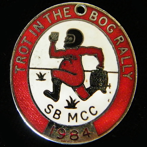 Trot in the Bog Rally pin badge