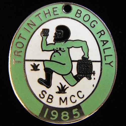 Trot in the Bog Rally pin badge